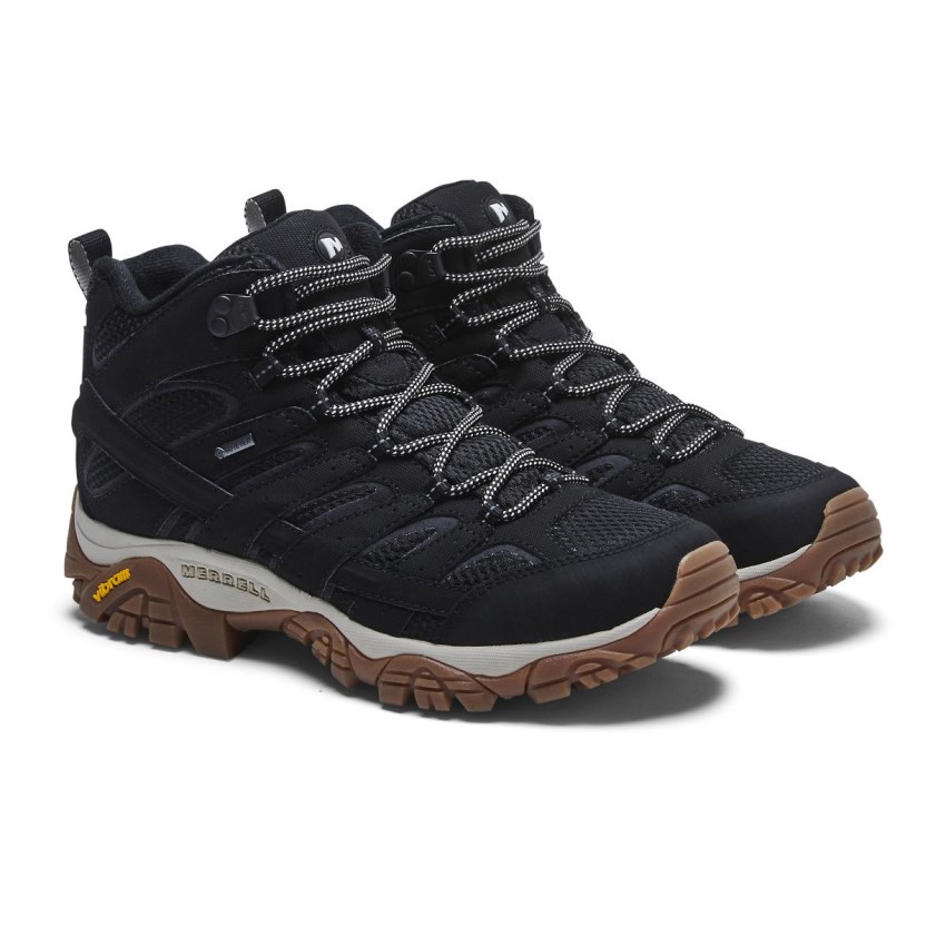 Chaussures Randonnée Merrell Moab 2 Mid GORE-TEX Noir Homme | E.K.TJKZ